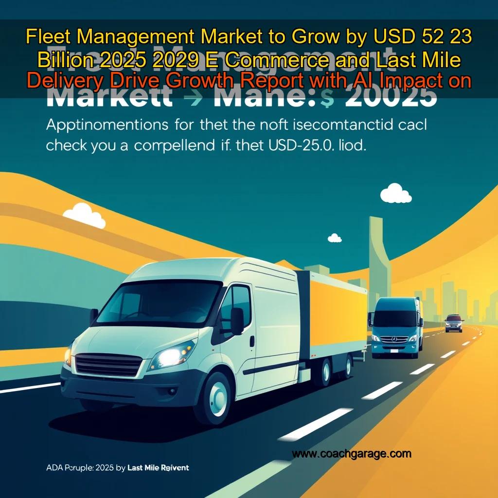 You are currently viewing Fleet Management Market to Grow by USD 52  23 Billion  2025  2029  E  Commerce and Last  Mile Delivery Drive Growth  Report with AI Impact on Trends