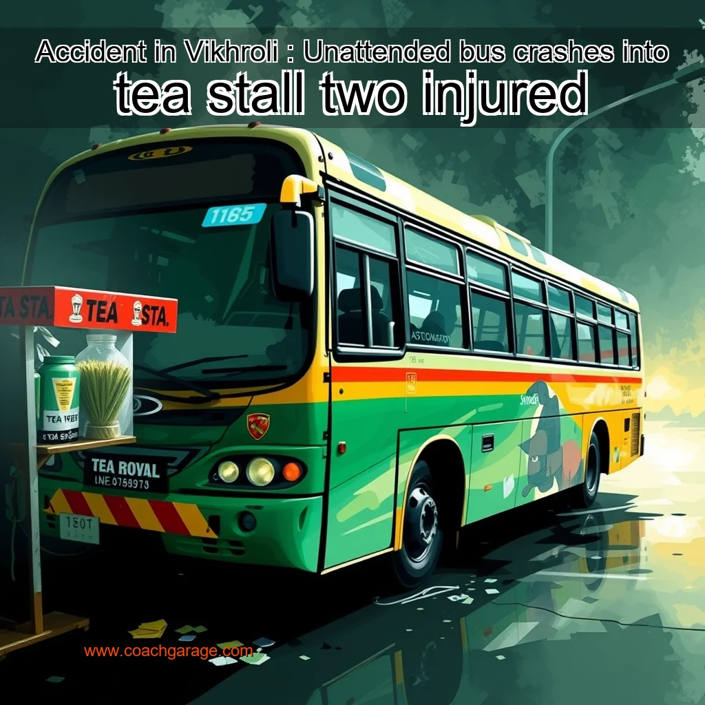You are currently viewing Accident in Vikhroli : Unattended bus crashes into tea stall  two injured