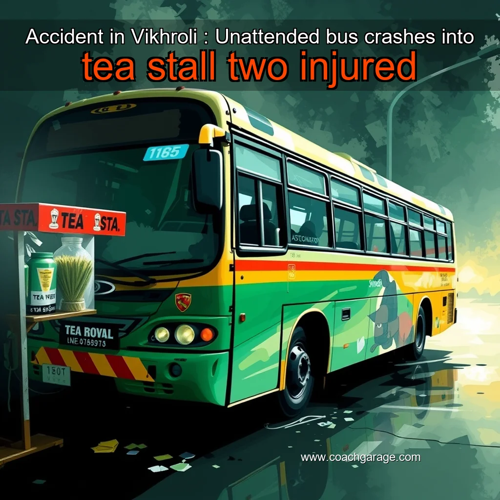 Read more about the article Accident in Vikhroli : Unattended bus crashes into tea stall  two injured