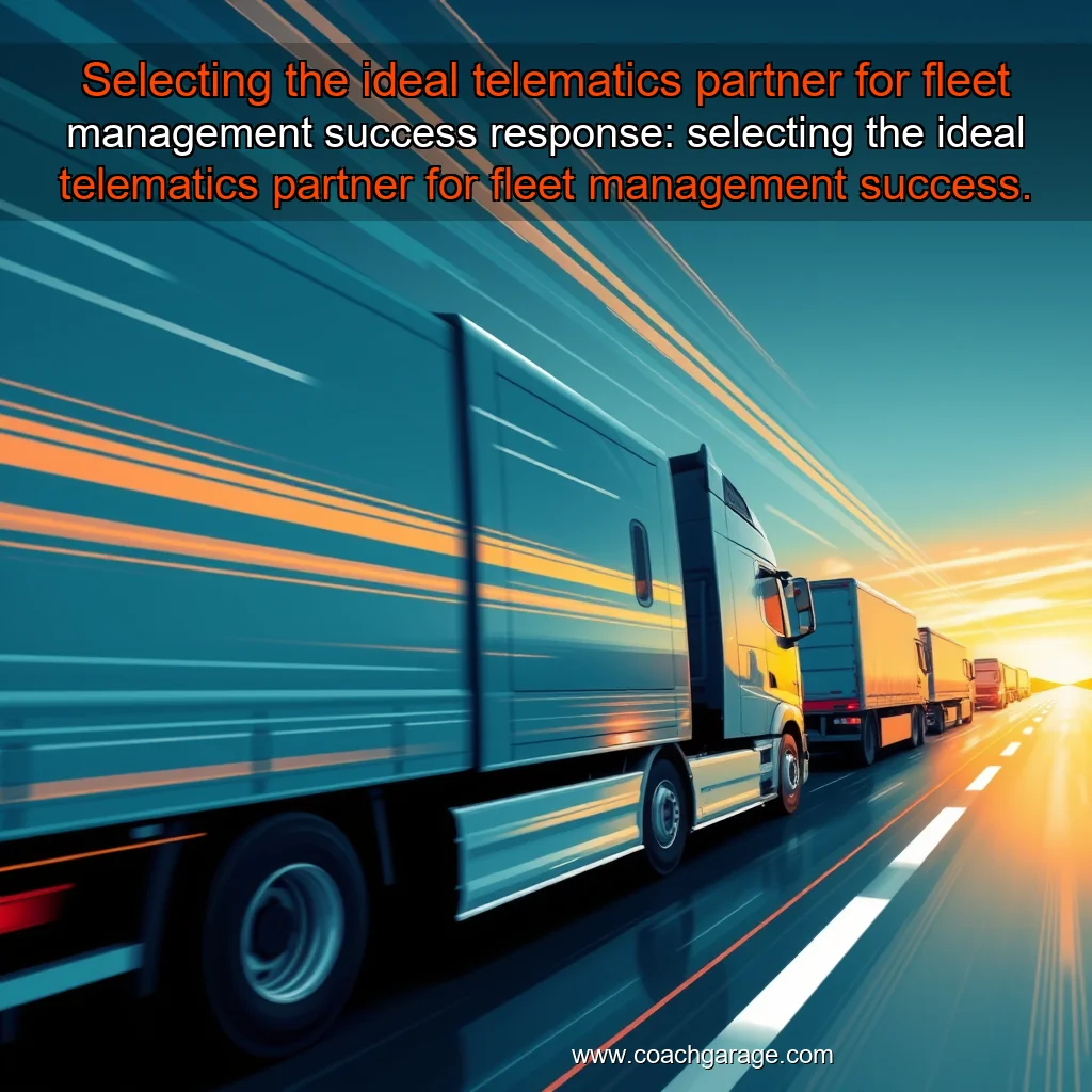 You are currently viewing Selecting the ideal telematics partner for fleet management success


 response: selecting the ideal telematics partner for fleet management success.
